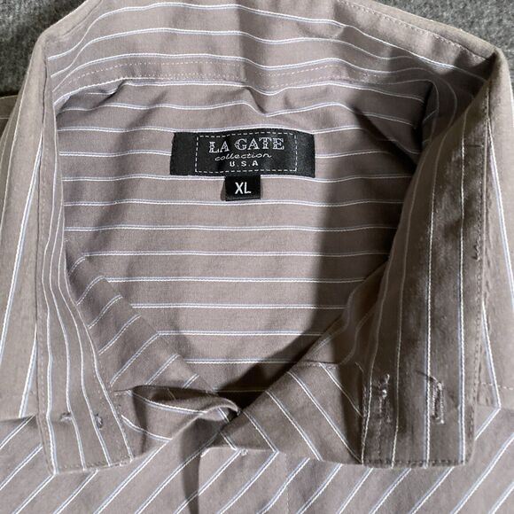 Vintage Mens XL Casual Button Up Big Collar Shirt LA Gate Collection USA - Picture 3 of 8
